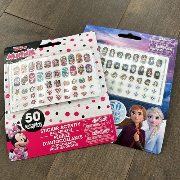 MINNIE MOUSE, FROZEN Girls Nail Sticker Set, Beauty Fashion Play, Removable - Picture 6 of 6